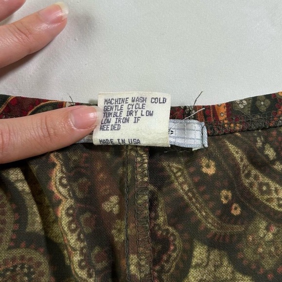 La Belle vintage boho paisley knee length skirt M - Picture 6 of 8
